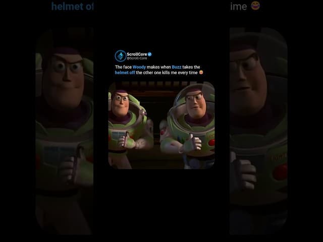 Woody's reaction to the second Buzz 😂