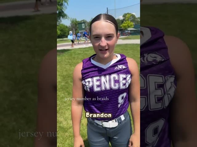 Jersey number matches the braids ~ how many do you have?