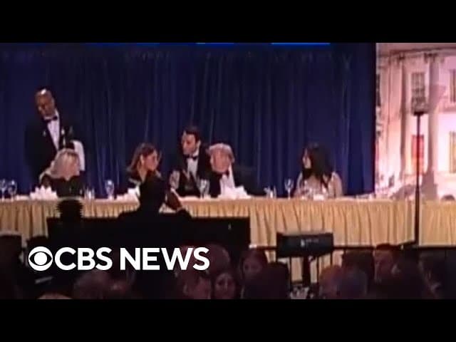 Watch: Moment Trump is evacuated from White House Correspondents' Dinner due to shooting