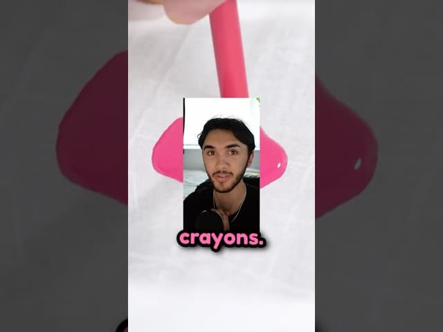 He made cotton candy crayons... #shorts #shortsfeed #youtubeshorts #cringe #lifehack #comedy #funny