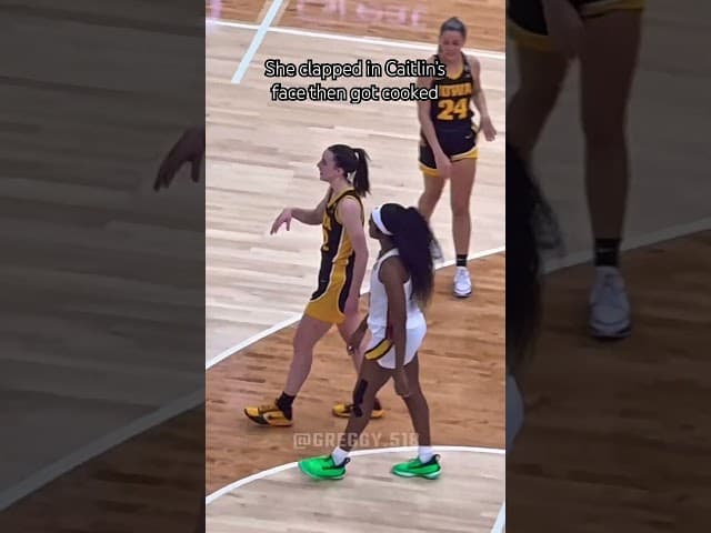 She clapped in Caitlin’s face then got Cooked #wnba #basketball #caitlinclark