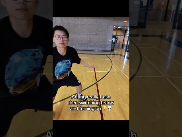 Acting really trash then switching teams in basketball #shorts #basketball #sports #viral #hoops
