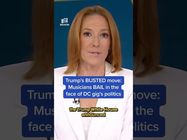 Trump's BUSTED move: Musicians BAIL in the face of DC gig's politcs