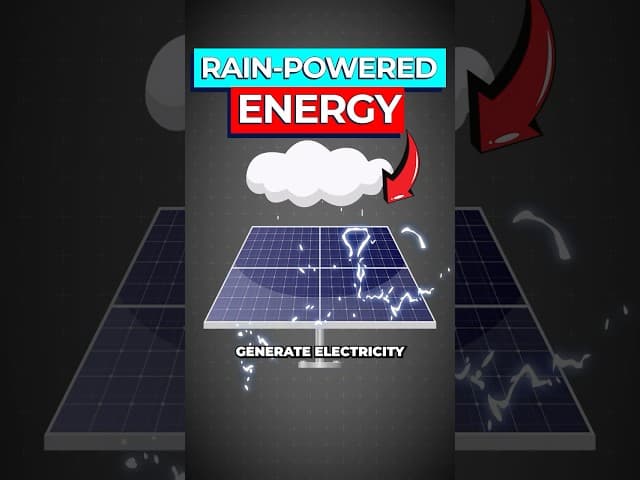 Scientist Create Rain-Powered Solar Panels