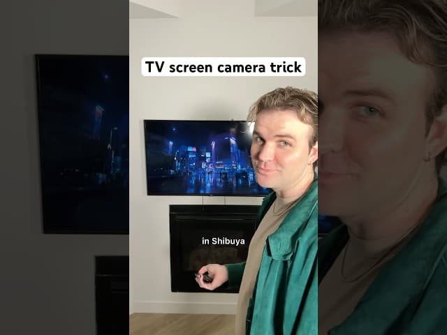attempting the TV screen camera trick 📺 (ib: @CITIZENtheartist)