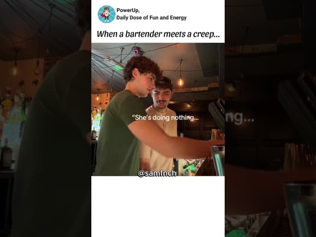 When a bartender meets a creep? #funny #humor #shorts