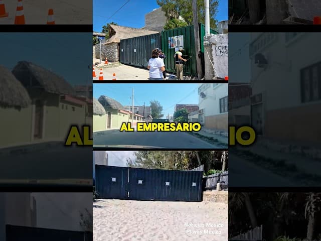 “Gandalla” bloquea playa mexicana con muro de fierro #viral #shorts #noticiasmexico