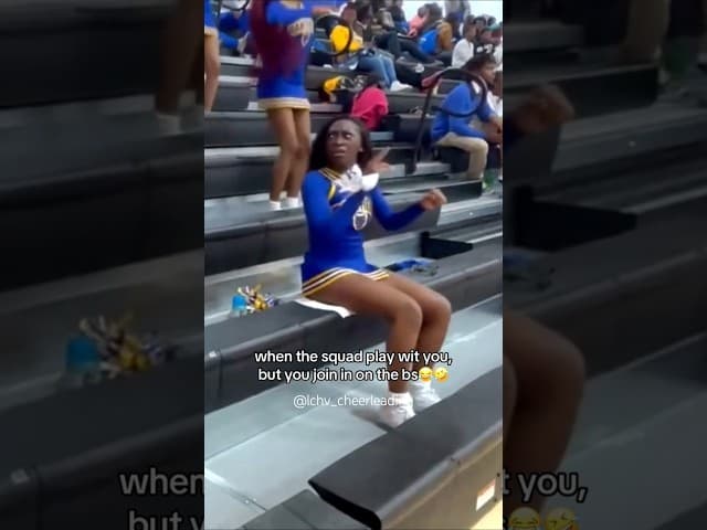 🏀📣💙💛 They pranked the Cheer Captain 😂 #cheer #cheerleading #highschoolbasketball #funny