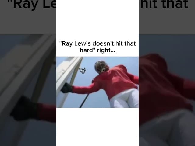 "Ray Lewis doesn't hit that hard" right... #nfl