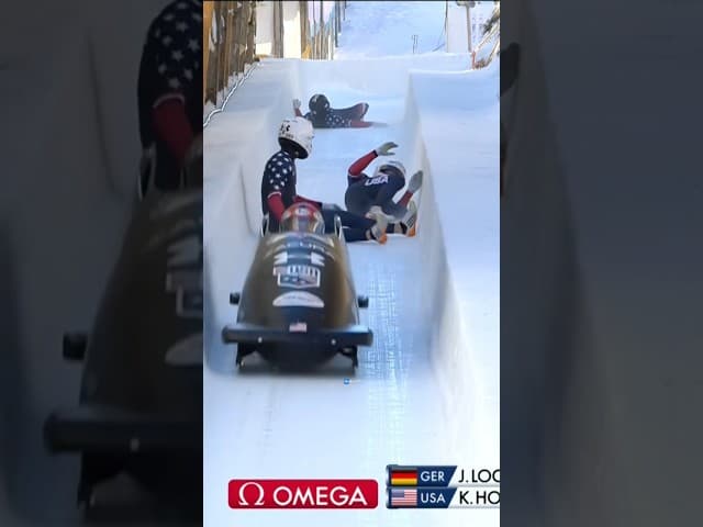 Team USA’s terrifying solo bobsleigh run.