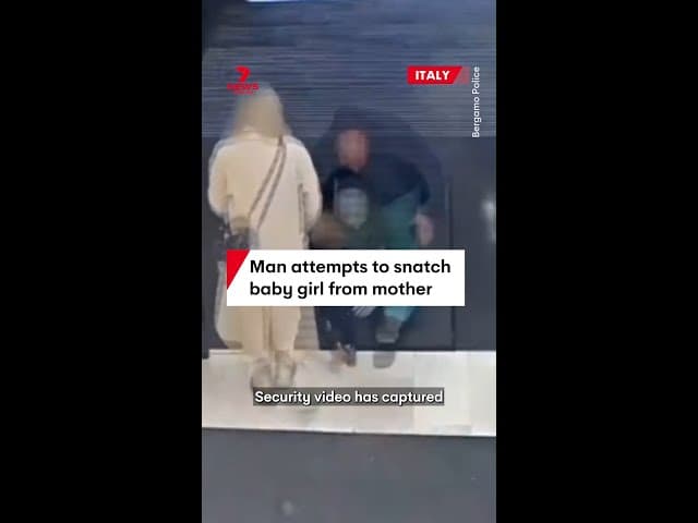 Man attempts to snatch baby girl from mother
