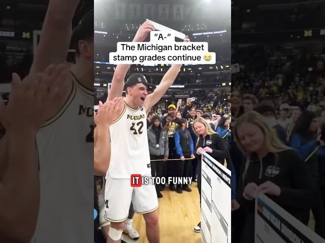 They grade every March Madness stamp! #shorts #marchmadness #michigan