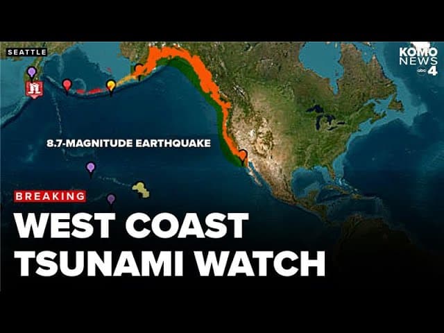 Tsunami watch issued for Puget Sound area after magnitude 8.8 earthquake off Russia
