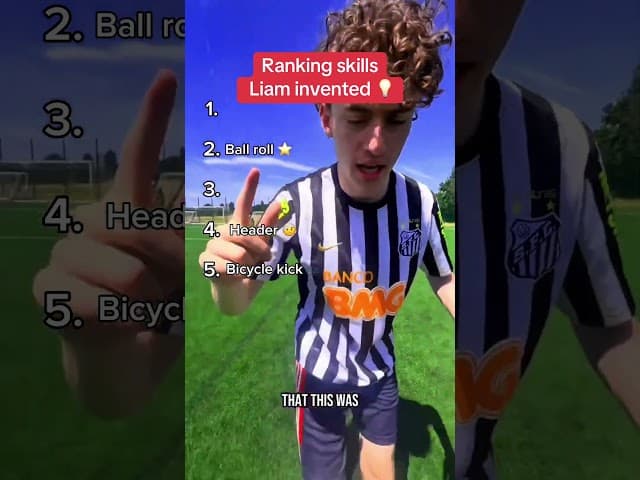 RANKING SKILLS LIAM THE WONDERKID INVENTED #soccer #idea #football #shorts