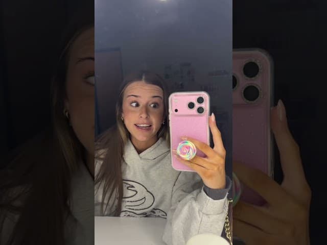 is every phone just a sticker now??? 😟 #iphone17promax #pinkiphone #grwmstorytime #grwm #viral