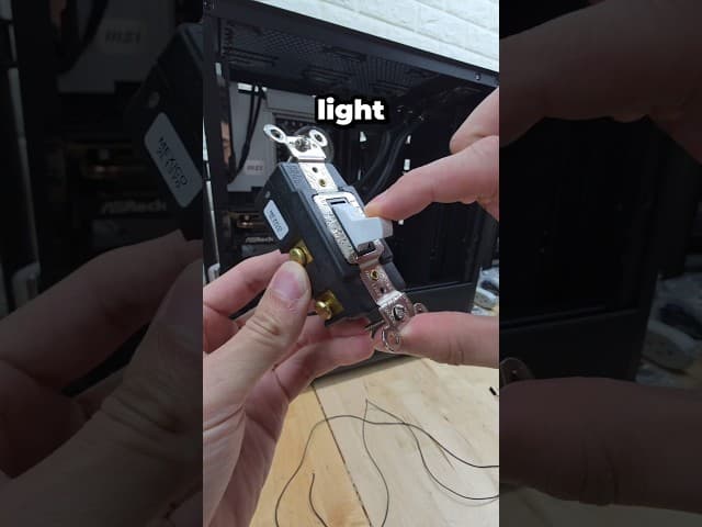 the correct way to turn on a PC with a light switch