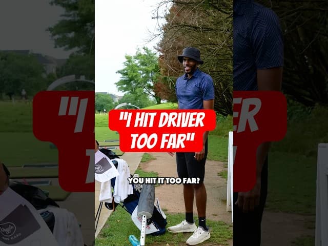 He hits driver TOO FAR for the whole range🤯. #golf #golfswing #divotdudes