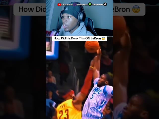 Craziest dunk I ever seen 😭💯 #nba #basketball #reaction #dunk #lebronjames