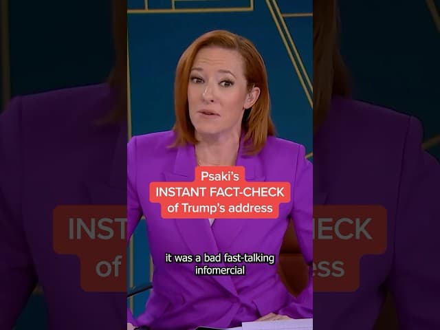 Psaki's INSTANT FACT-CHECK of Trump's address