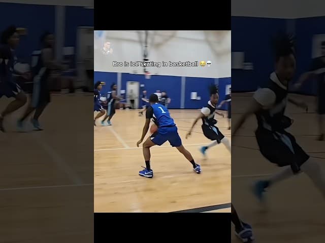 Bro Is Ice Skating In Basketball 😭💀 #basketball