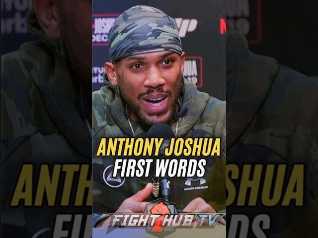 Anthony Joshua FIRST WORDS after KO win vs Jake Paul!