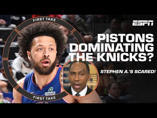 Stephen A. gets EMOTIONAL over his New York Knicks facing the 'SCARY' Detroit Pistons 😭 | First Take