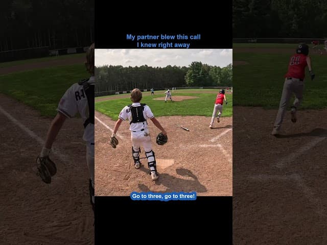 #16u My partner blew this call, what would you do next... #baseball #umpire #sports #mlb