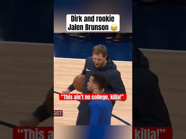 “Mobile?” Jalen Brunson to Dirk 🤣