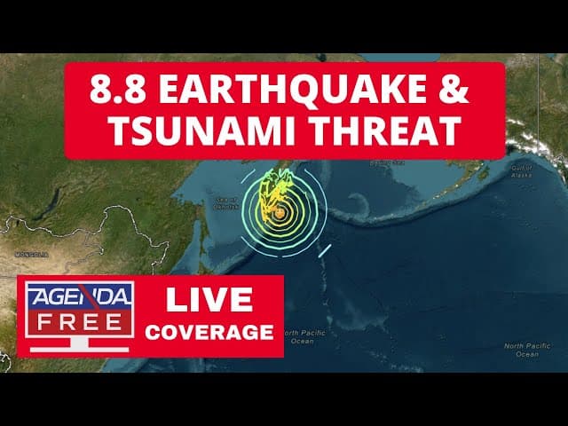 8.8 Earthquake Near Russia, Tsunami Threat - LIVE Breaking News Coverage
