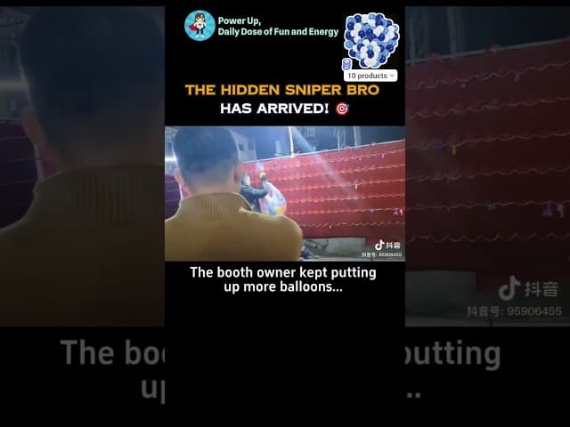 Perfect Aim.. The booth owner had enough so he did.. #funny #humor #shorts #balloon