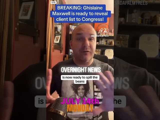 Ghislaine Maxwell is ready to talk to Congress!!!