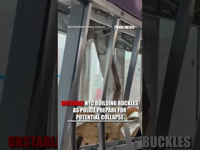 Unstable NYC building BUCKLES, police prepare for potential COLLAPSE #shorts #foxnews #news #us