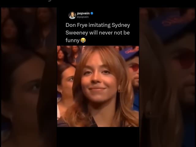Don Frye imitating Sydney Sweeney at a UFC event will never not be funny 😭