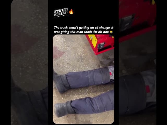 Mechanic Caught Sleeping Under Truck With Fake Legs