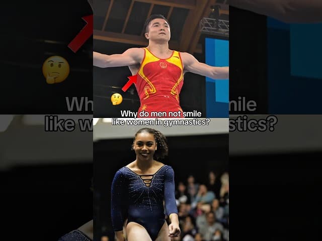 Should men smile 🤔 #olympics #gymnastics #gymnast #olympic #sports #simonebiles #calisthenics #usa