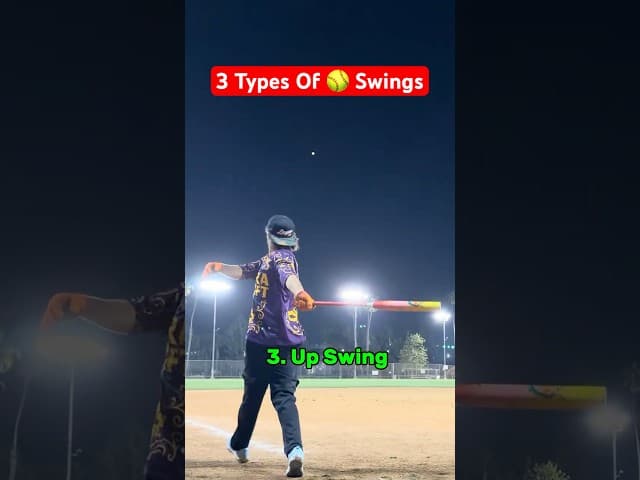 3 Types Of Softball Swings 🥎 #slowpitchsoftball #baseball #homerun