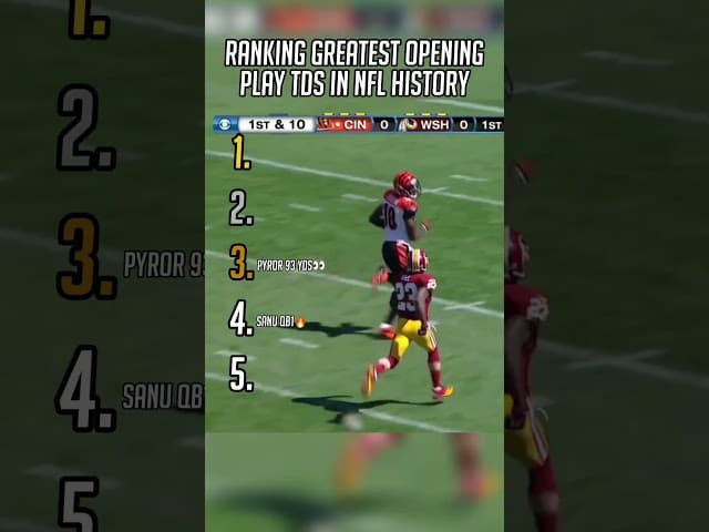 Ranking Greatest Opening Play Touchdowns in NFL History #shorts