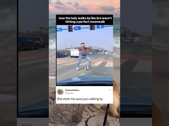 Man has smoothest moon walk ever but lady still walks by #funny #dance #memes #moonwalk