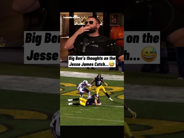 Big Ben thoughts on the Jesse James catch🤔#trainingcamp #americanfootball #nfl #collegefootball
