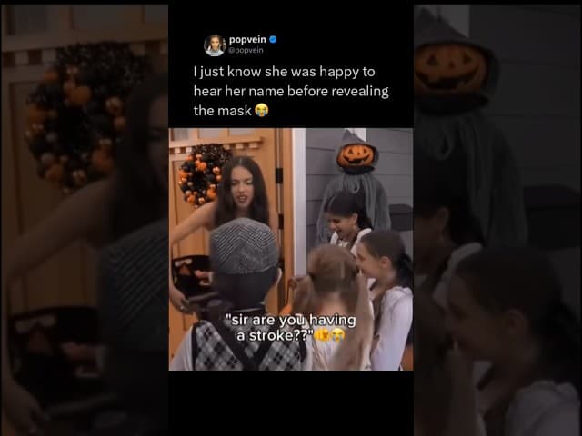 i just know Olivia Rodrigo was happy to hear her name before revealing the mask 😭