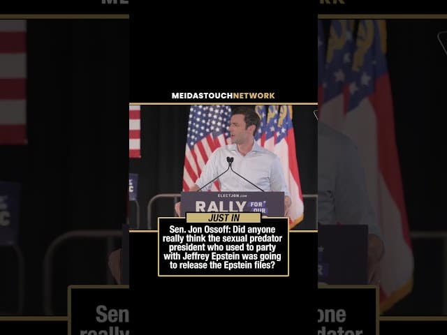 WHOA! Ossoff CALLS OUT Trump over EPSTEIN in front of crowd