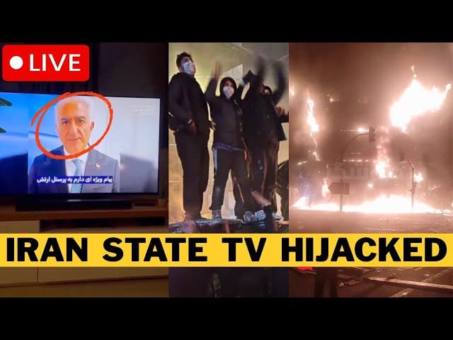 🚨 BREAKING: Iran State TV Hijacked - IRGC Base Burned Down By Iranians