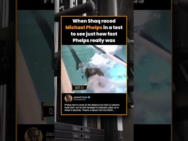 When Shaq raced Michael Phelps in a test to see just how fast Phelps really was