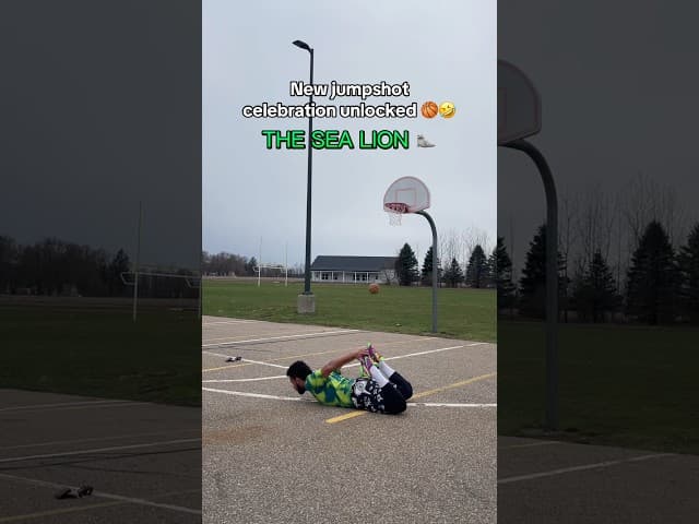 New jumpshot celebration 🏀🤣 #basketball #shorts