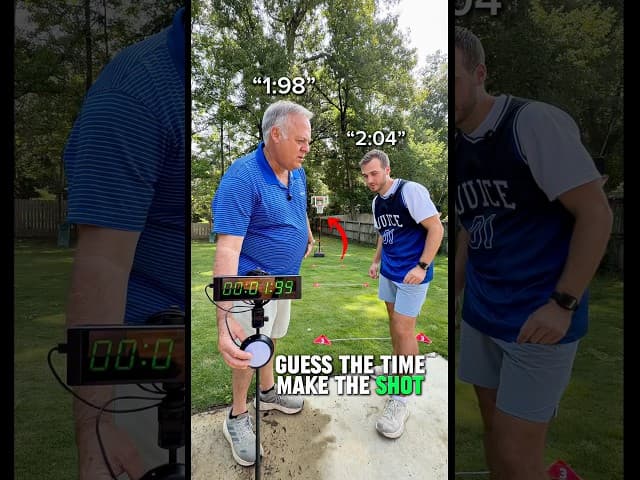 Closest guess and 7 points wins 😅 #trickshot #timer #basketball #jakethejuice #professorpops