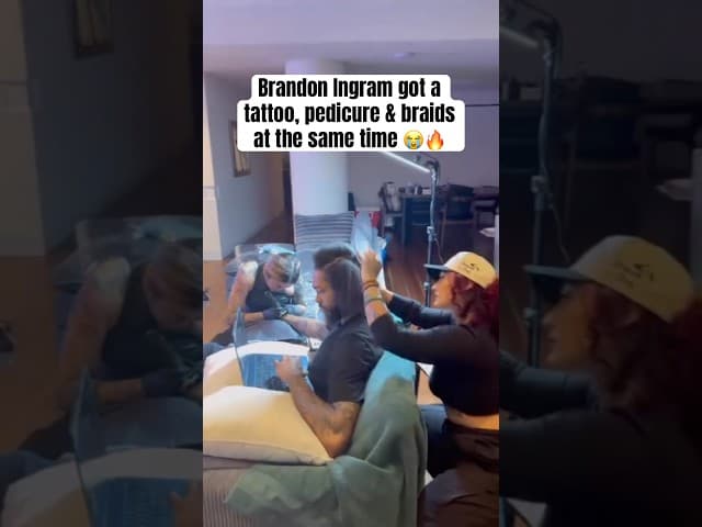 Brandon Ingram multitasking 🤣🤝