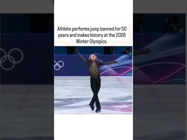 Athlete performs jump banned for 50 years and makes history at the 2026Winter Olympics.😍