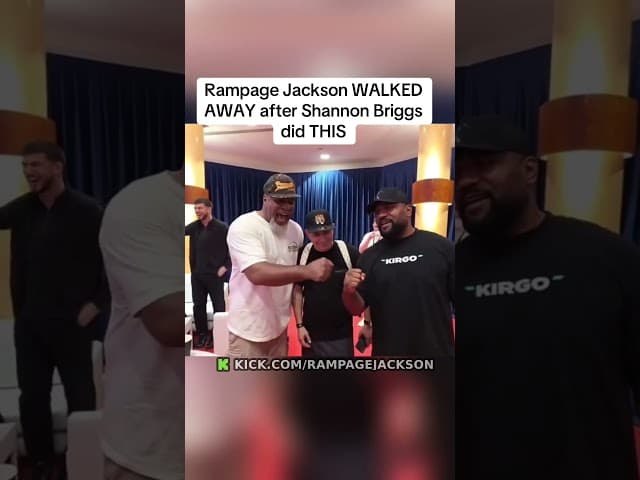 Rampage Jackson WALKED AWAY after Shannon Briggs did THIS #rampagejackson #shannonbriggs #ufc