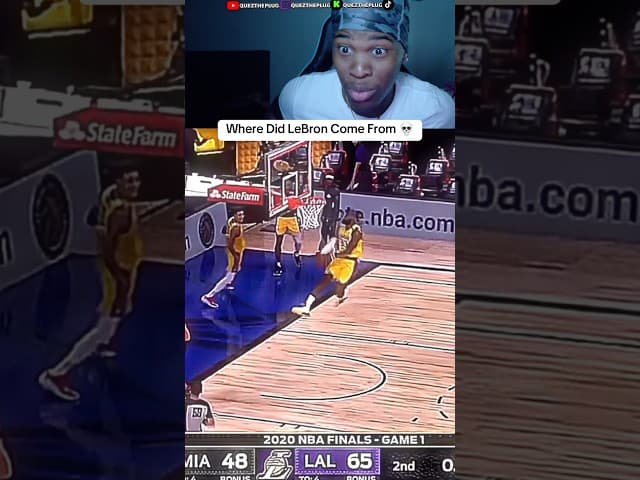 Doing this in the finals is crazy 😂🔥 #reaction #basketball #nba #lebronjames #aura #dunk