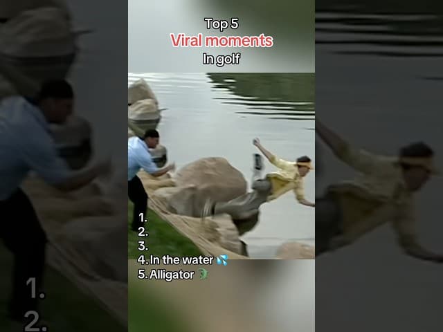 Most viral moments in golf - golfer thrown into the water